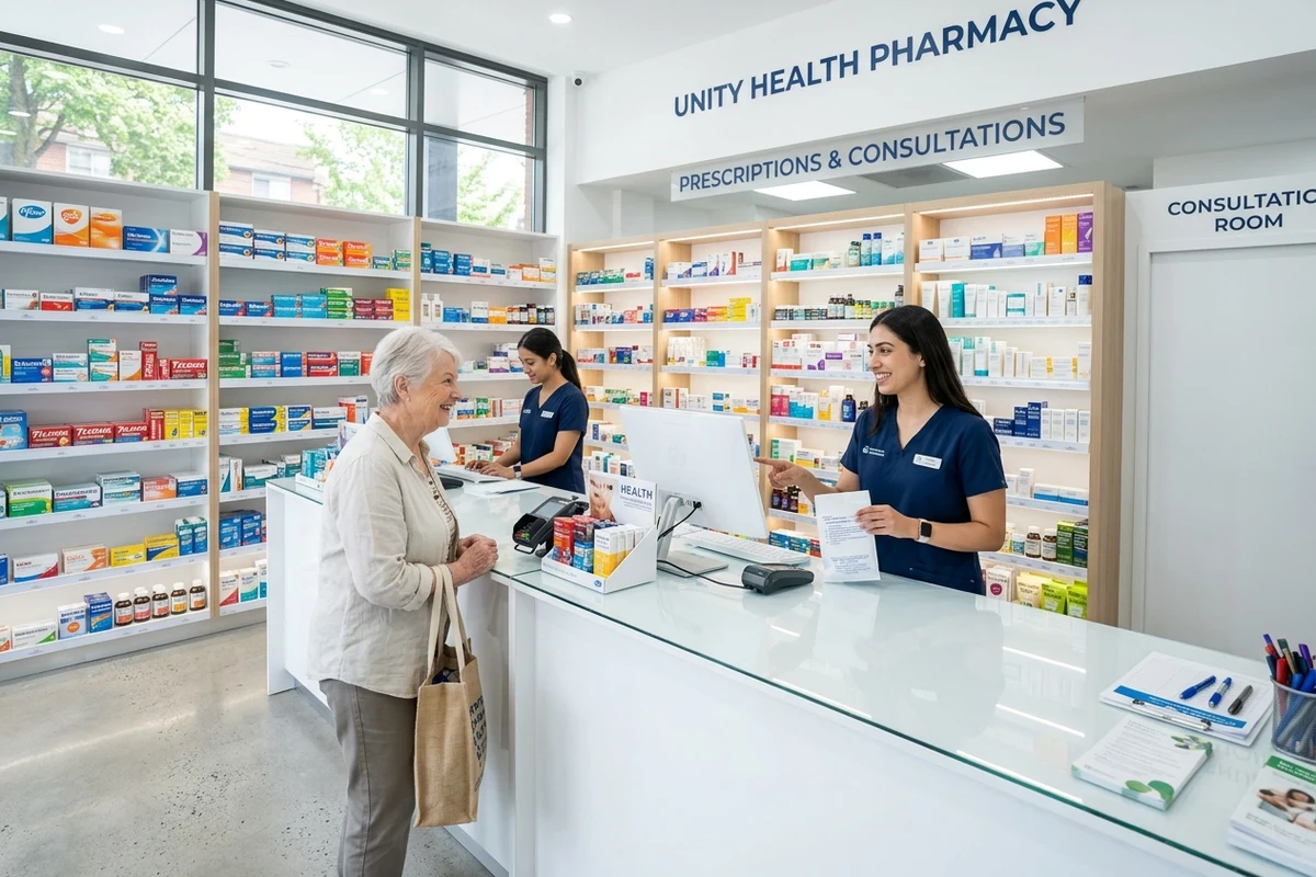 Quầy thuốc tây hiện đại chuẩn GPP sạch sẽ và thân thiện